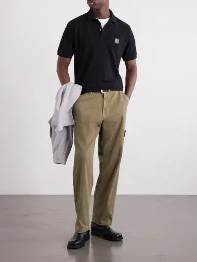 Stone Island Logo-Appliquéd Cotton-Piqué Polo Shirt - Men | Thumbnail 2 Stone Island Logo-Appliquéd Cotton-Piqué Polo Shirt - Men | Thumbnail 2