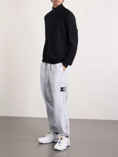 Stone Island STONE ISLAND GHOST Cotton and Cashmere-Blend Zip-Up Cardigan - Men | Thumbnail 2