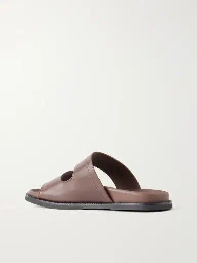 J.M. Weston Double V Anatomical Leather Slides - Men | Thumbnail 3 J.M. Weston Double V Anatomical Leather Slides - Men | Thumbnail 3