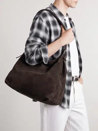 Lemaire Suede Messenger Bag - Men | Thumbnail 2 Lemaire Suede Messenger Bag - Men | Thumbnail 2