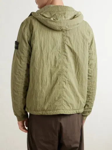 Stone Island Garment-Dyed Padded Crinkled Warp Rib Nylon-TC Hooded Jacket - Men | Thumbnail 4