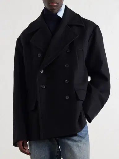 Dries Van Noten Double-Breasted Wool-Blend Coat - Men | Thumbnail 3