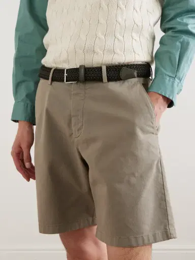 Anderson's 3.5cm Leather-Trimmed Woven Belt - Men | Thumbnail 3