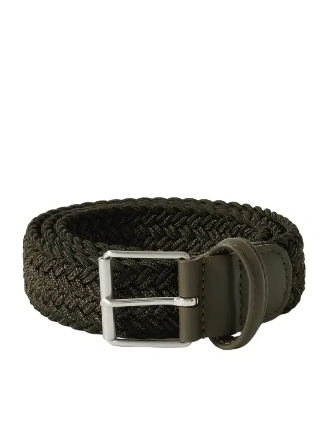 Anderson's 3.5cm Leather-Trimmed Woven Belt - Men