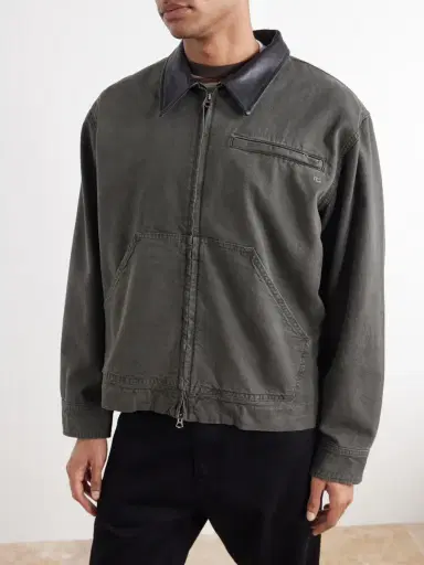 rag & bone Leather-Trimmed Cotton-Canvas Jacket - Men | Thumbnail 3