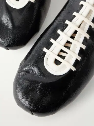 Dries Van Noten Glossed Leather Sneakers - Men | Thumbnail 5
