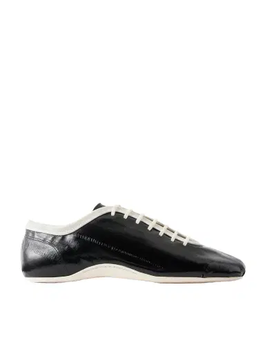 Dries Van Noten Glossed Leather Sneakers - Men | Thumbnail 1