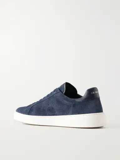 J.M. Weston On Time Leather-Trimmed Suede Sneakers - Men | Thumbnail 4