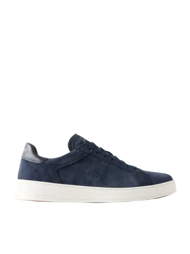 J.M. Weston On Time Leather-Trimmed Suede Sneakers - Men