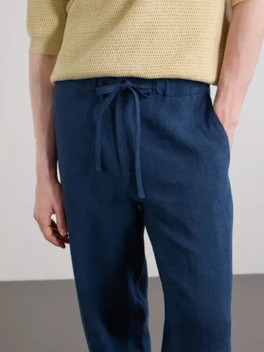 De Bonne Facture Lounge Straight-Leg Linen and Wool-Blend Suit Trousers - Men | Thumbnail 5