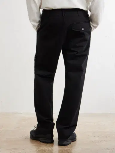 Stone Island Logo-Appliquéd Straight-Leg Herringbone Cotton Trousers - Men | Thumbnail 4 Stone Island Logo-Appliquéd Straight-Leg Herringbone Cotton Trousers - Men | Thumbnail 4