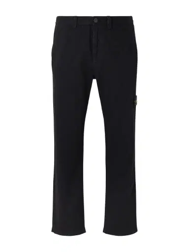 Stone Island Logo-Appliquéd Straight-Leg Herringbone Cotton Trousers - Men | Thumbnail 1 Stone Island Logo-Appliquéd Straight-Leg Herringbone Cotton Trousers - Men | Thumbnail 1
