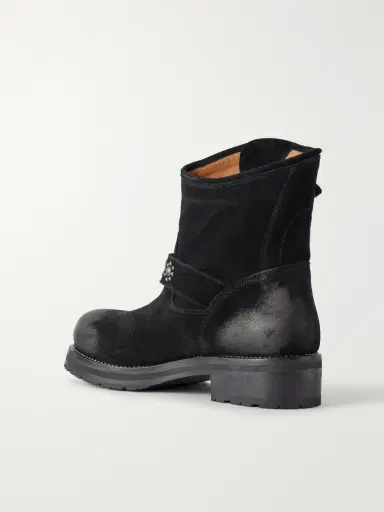 Second/Layer 8" Rider Studded Suede Biker Boots - Men | Thumbnail 4