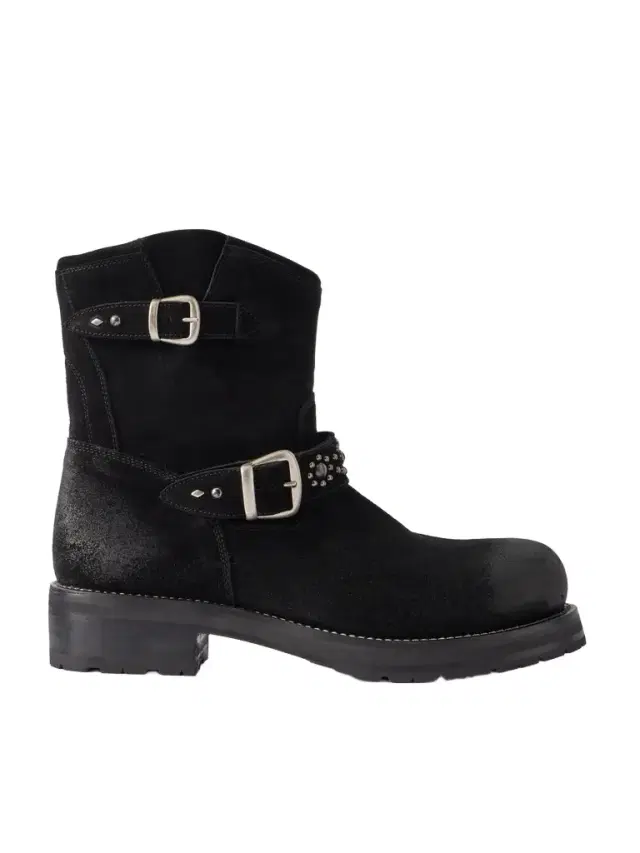 Second/Layer 8" Rider Studded Suede Biker Boots - Men
