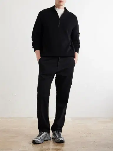 Stone Island Straight-Leg Cotton Trousers - Men | Thumbnail 2 Stone Island Straight-Leg Cotton Trousers - Men | Thumbnail 2