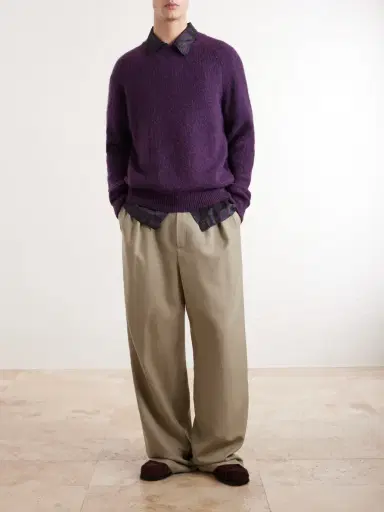 Dries Van Noten Brushed Alpaca-Blend Sweater - Men | Thumbnail 2