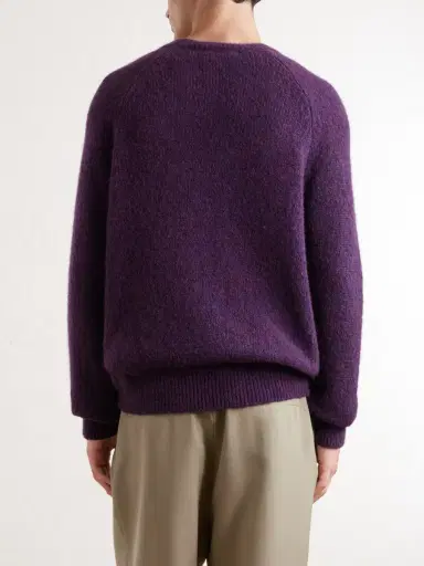 Dries Van Noten Brushed Alpaca-Blend Sweater - Men | Thumbnail 4