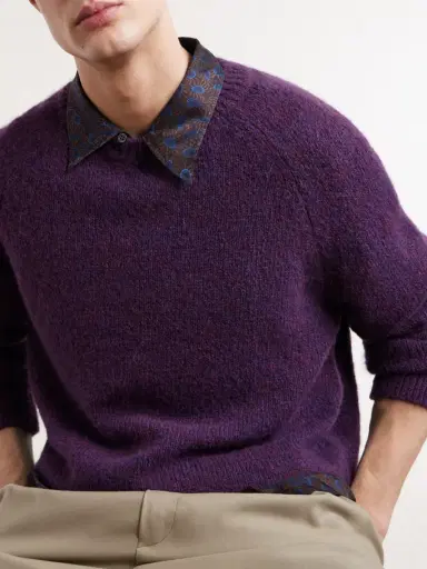 Dries Van Noten Brushed Alpaca-Blend Sweater - Men | Thumbnail 5