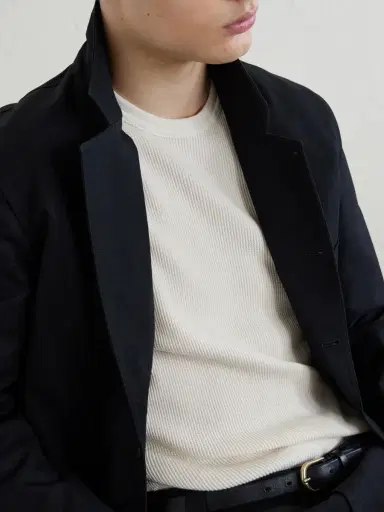Aaron Levine Waffle-Knit Cotton Sweater - Men | Thumbnail 5 Aaron Levine Waffle-Knit Cotton Sweater - Men | Thumbnail 5