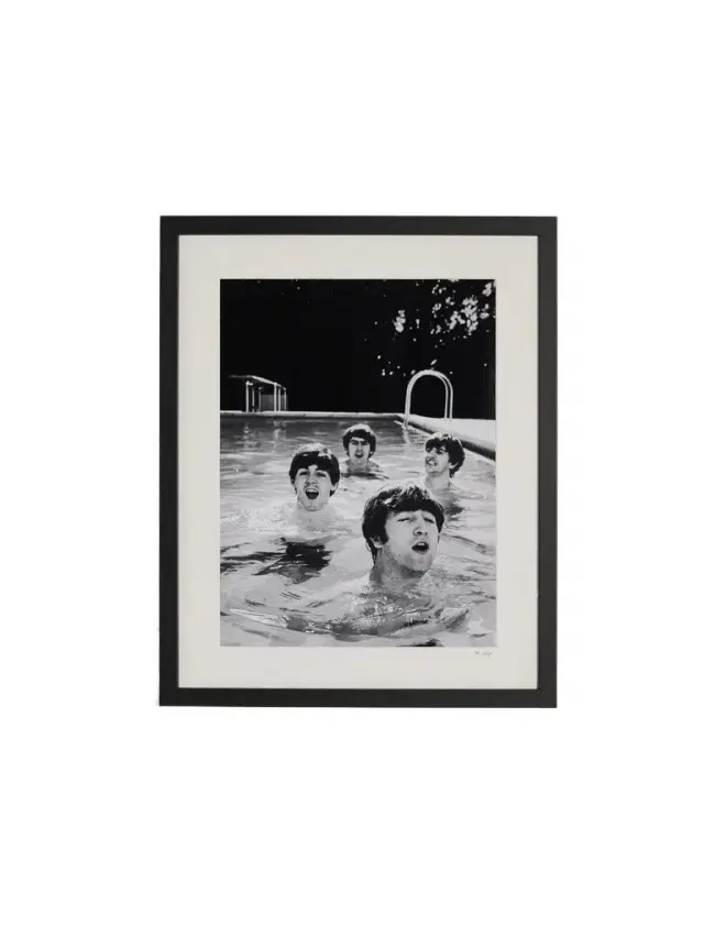 Sonic Editions Framed 1964 Beatles Taking a Dip Print, 40" x 50" - Men