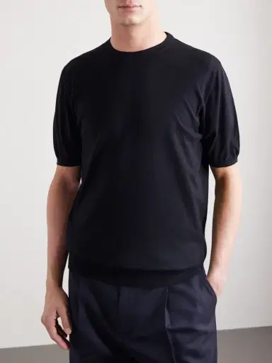 Kiton Knitted Cotton T-Shirt - Men | Thumbnail 3 Kiton Knitted Cotton T-Shirt - Men | Thumbnail 3