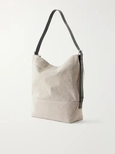 Lemaire Leather-Trimmed Canvas Tote Bag - Men | Thumbnail 4 Lemaire Leather-Trimmed Canvas Tote Bag - Men | Thumbnail 4