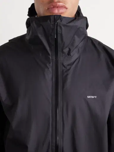 Satisfy Rain Fly Hooded Logo-Printed PERTEX® Shield Air Jacket - Men | Thumbnail 3