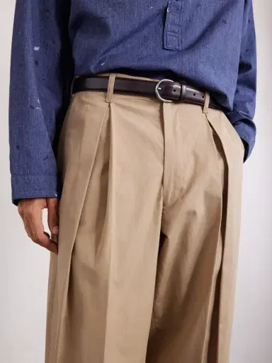 Monitaly Ekusy Wide-Leg Cropped Pleated Cotton Trousers - Men | Thumbnail 5 Monitaly Ekusy Wide-Leg Cropped Pleated Cotton Trousers - Men | Thumbnail 5