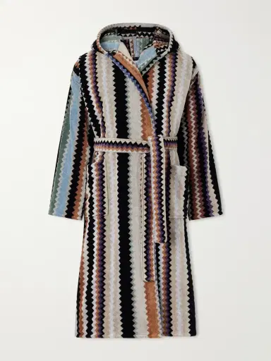 Missoni Home Curt Striped Cotton-Terry Hooded Robe - Men | Thumbnail 2 Missoni Home Curt Striped Cotton-Terry Hooded Robe - Men | Thumbnail 2