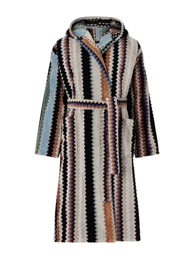 Missoni Home Curt Striped Cotton-Terry Hooded Robe - Men