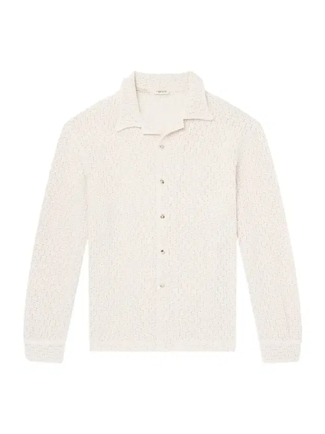 De Bonne Facture Holiday Camp-Collar Crocheted Cotton Shirt - Men