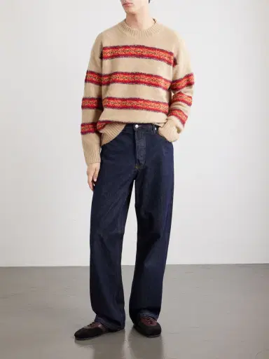 Dries Van Noten Master Striped Alpaca-Blend Sweater - Men | Thumbnail 2