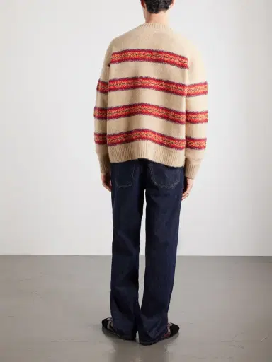 Dries Van Noten Master Striped Alpaca-Blend Sweater - Men | Thumbnail 4