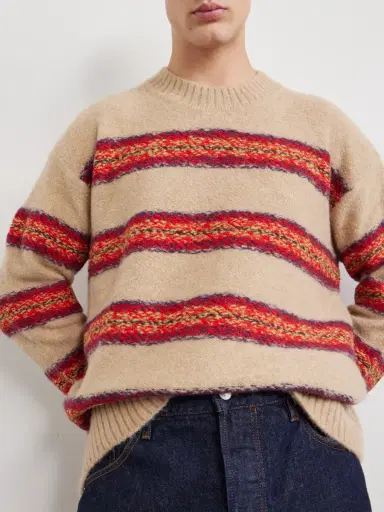 Dries Van Noten Master Striped Alpaca-Blend Sweater - Men | Thumbnail 5