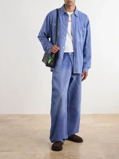 JW Anderson Embroidered Wide-Leg Jeans - Men | Thumbnail 2 JW Anderson Embroidered Wide-Leg Jeans - Men | Thumbnail 2