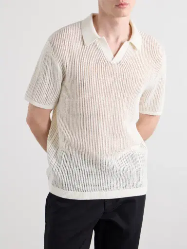 Aimé Leon Dore Open-Collar Open-Knit Cotton Polo Shirt - Men | Thumbnail 3 Aimé Leon Dore Open-Collar Open-Knit Cotton Polo Shirt - Men | Thumbnail 3