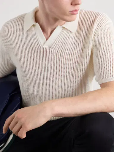 Aimé Leon Dore Open-Collar Open-Knit Cotton Polo Shirt - Men | Thumbnail 5 Aimé Leon Dore Open-Collar Open-Knit Cotton Polo Shirt - Men | Thumbnail 5
