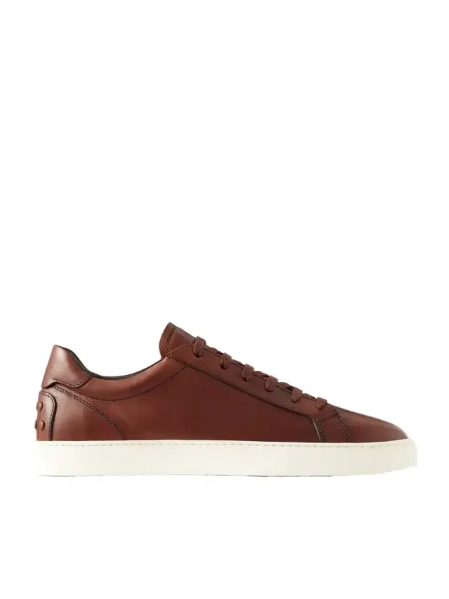 Tod's Cassetta Rubber-Trimmed Glossed-Leather Sneakers - Men
