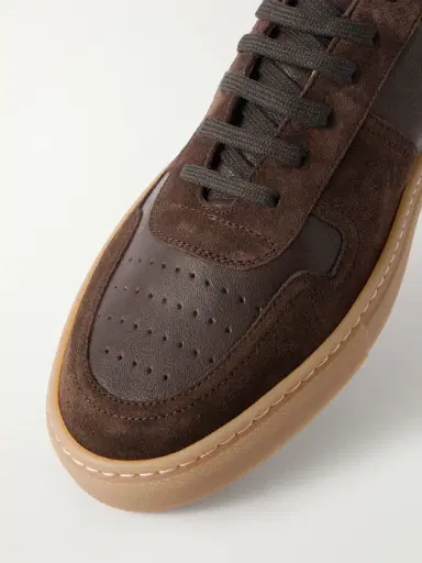 Common Projects BBall Duo Suede-Trimmed Leather Sneakers - Men | Thumbnail 5 Common Projects BBall Duo Suede-Trimmed Leather Sneakers - Men | Thumbnail 5