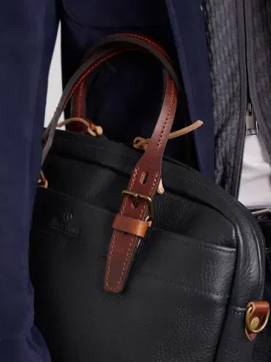 Bleu de Chauffe Folder Full-Grained Leather Briefcase - Men | Thumbnail 5 Bleu de Chauffe Folder Full-Grained Leather Briefcase - Men | Thumbnail 5