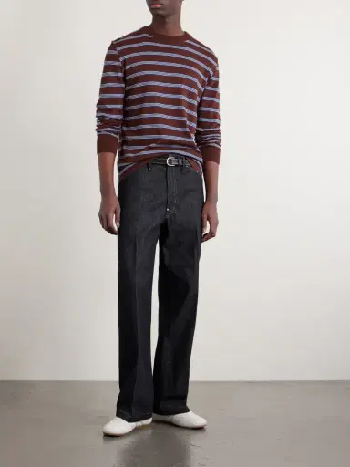 Moncler Logo-Appliquéd Striped Cotton Sweatshirt - Men | Thumbnail 2