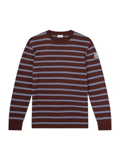 Moncler Logo-Appliquéd Striped Cotton Sweatshirt - Men | Thumbnail 1
