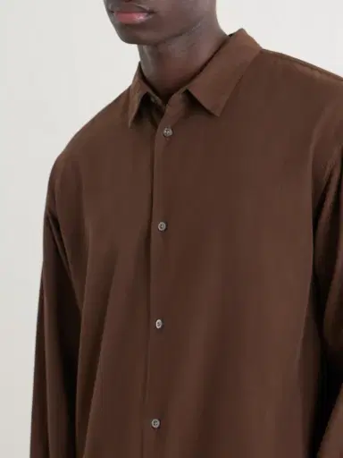 ATON Cotton and Silk-Blend Shirt - Men | Thumbnail 5
