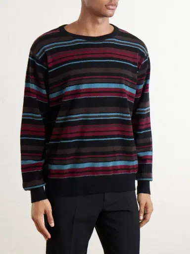 Dries Van Noten Muroli Striped Cashmere Sweater - Men | Thumbnail 3