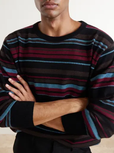Dries Van Noten Muroli Striped Cashmere Sweater - Men | Thumbnail 5