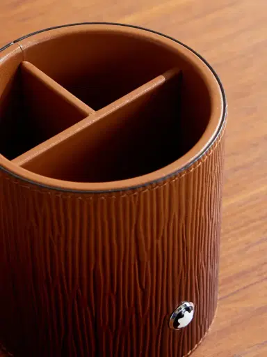 Montblanc Logo-Appliquéd Textured-Leather Tray - Men | Thumbnail 3