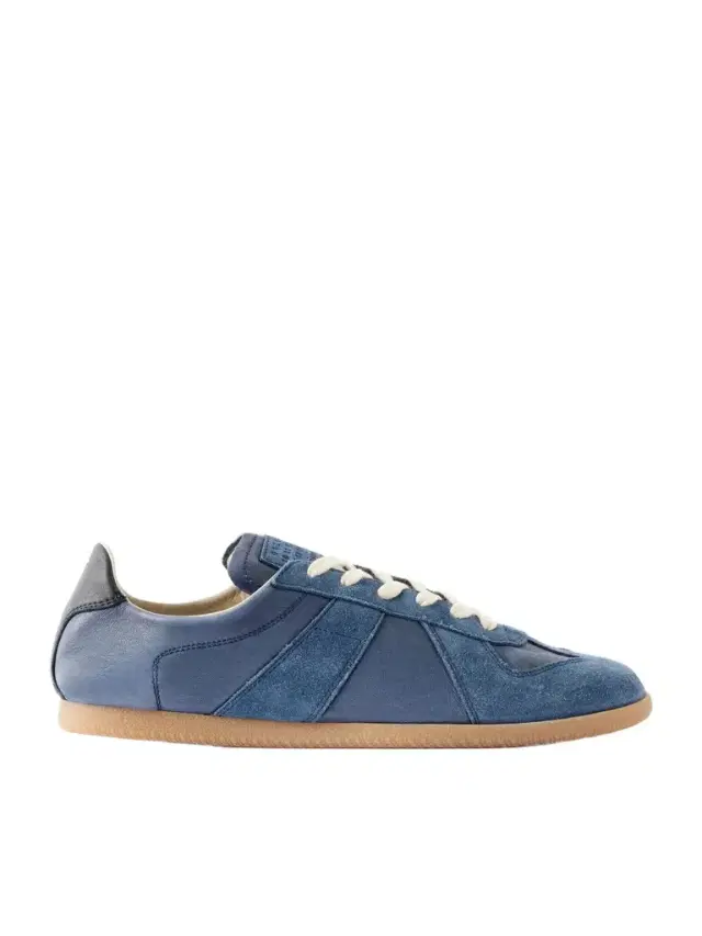 Maison Margiela Replica Suede-Trimmed Leather Sneakers - Men