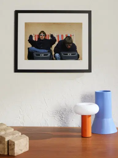 Sonic Editions Framed 1995 Liam and Noel on the Beach Print, 50" x 40" - Men | Thumbnail 2