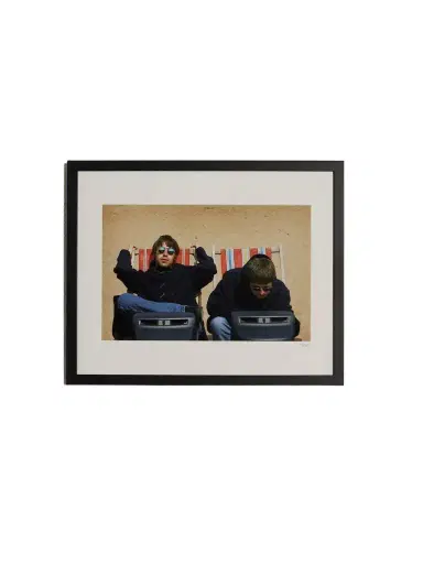 Sonic Editions Framed 1995 Liam and Noel on the Beach Print, 50" x 40" - Men | Thumbnail 1