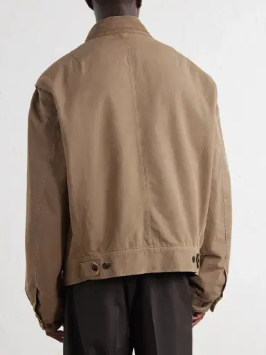 Dries Van Noten Corduroy-Trimmed Cotton-Canvas Jacket - Men | Thumbnail 4